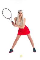 joueur de tennis avec raquette photo