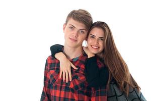 couple élégant amoureux en studio photo