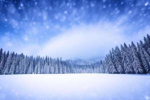 beau fond d'hiver avec de la neige. nouvel an, noël et autres fêtes, affiche web, carte de voeux. photo