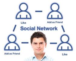 concept de réseau social photo