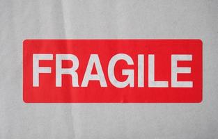 fragile signe étiquette signe photo