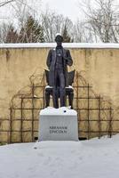 monument d'abraham lincoln dans le lieu historique national de saint-gaudens dans le new hampshire. photo