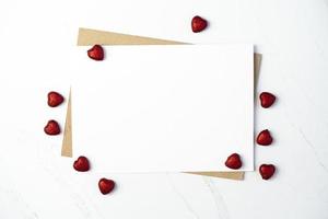 maquette pour une lettre ou une invitation de mariage photo