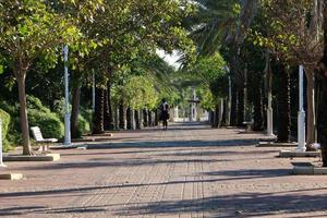 route pour piétons dans un parc de la ville du nord d'israël. photo