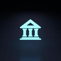 icône de la banque. illustration de rendu 3d. photo