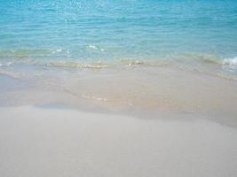 vague d'océan sur l'espace de copie de plage, océan bleu belle nature photo