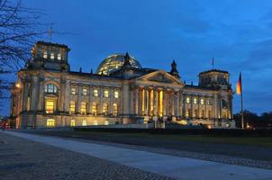 Reichstag allemand au crépuscule photo