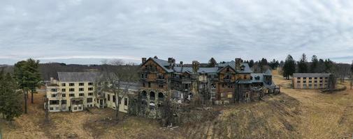 vue extérieure de l'école abandonnée Bennett pour filles à new york photo