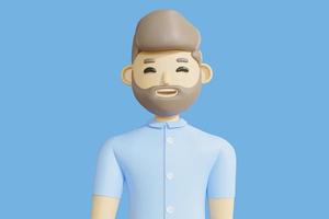 3d illustration homme souriant. rendu 3d photo