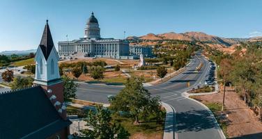 vue panoramique aérienne sur le capitole de salt lake city photo