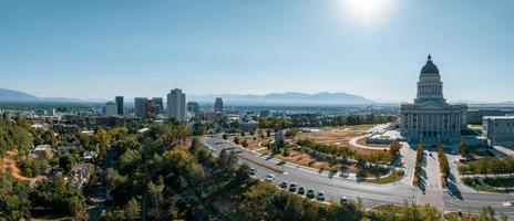 vue panoramique aérienne sur le capitole de salt lake city photo