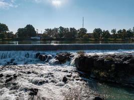 vue aérienne de la chute d'eau qui a donné son nom à la ville d'idaho, id usa. photo