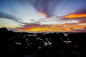 vue du ciel au coucher du soleil photo