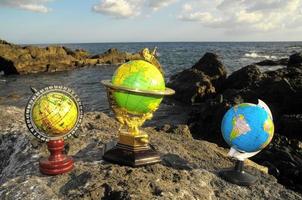 globes vintage planète terre