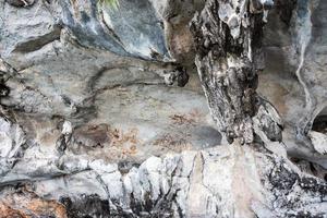 peintures anciennes sur les murs des grottes photo