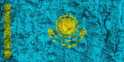 texture du drapeau du kazakhstan comme arrière-plan photo