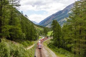 voie ferrée suisse train des alpes photo