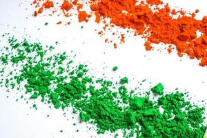 concept pour le jour de l'indépendance indienne et le jour de la république tricolore sur fond blanc photo