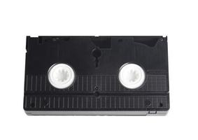 Vieilles cassettes vidéo vhs isolé sur fond blanc photo