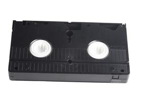 Vieilles cassettes vidéo vhs isolé sur fond blanc photo