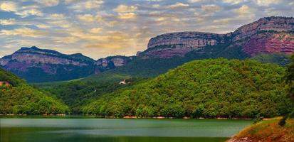 marais dans le réservoir de sau, catalogne, espagne. photo sélective