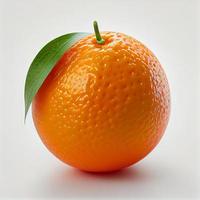 fruit orange isolé sur fond blanc. photo