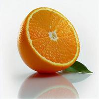 fruit orange isolé sur fond blanc. photo