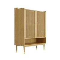 armoire en bois de rendu 3d sur fond blanc, armoire en bois mini photo