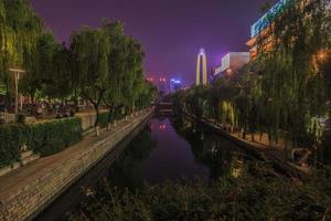 photo de la ville chinoise de jinan la nuit