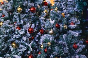 fond d'arbre de noël pour le festival, noël et bonne année. événement d'échange de cadeaux de vacances avec copie photo