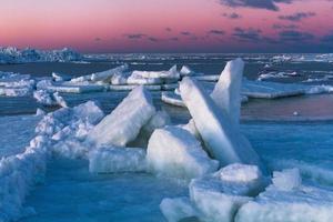 dérive des glaces dans la mer baltique photo