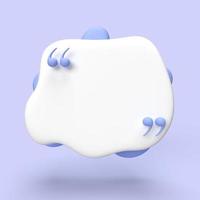 bulle de dialogue rendu 3d concept minimal photo