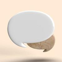 bulle de dialogue rendu 3d concept minimal photo