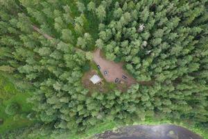 photographie de paysage, photo nature, rivière du lac, forêt, bois, vue de dessus, nature incroyable