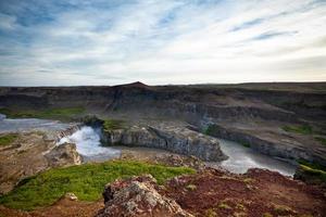 cascade dettifoss en islande d'en haut photo