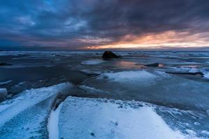 dérive des glaces dans la mer baltique photo