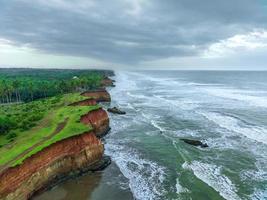 vue aérienne de l'asie avec de belles plages et des yeux rafraîchissants photo