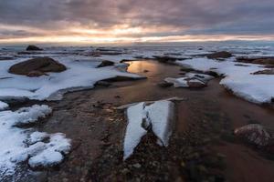 dérive des glaces dans la mer baltique photo