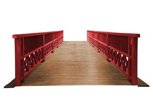 vieux pont en bois isolé. photo