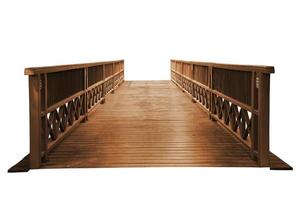 vieux pont en bois isolé. photo