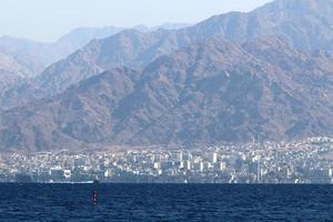 jordanie de l'autre côté de la mer rouge. photo