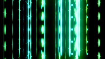 traînées de lumière bleue verte, rayons de néon brillants, réseau de transfert de données, concept d'arrière-plan d'écran de scène. photo