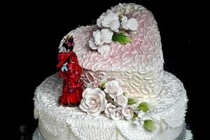 gâteau de mariage blanc chinois à new york photo