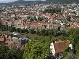 Graz Autriche panorama aérien depuis la tour de l'horloge photo