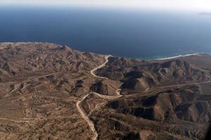 mexique baja california sur depuis le panorama de l'avion photo