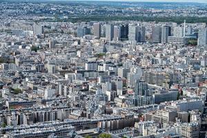 vue aérienne de paris ciel bleu ensoleillé photo