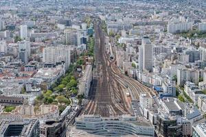 paris ciel bleu vue aérienne paysage panorama photo