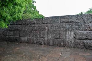 washington dc, usa - 17 mai 2018 - statue commémorative roosevelt sous la pluie à dc photo