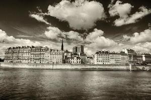 paris paysage urbain vue panorama de la seine photo