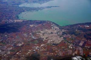 lacs près de guadalajara jalisco panorama aérien paysage d'avion photo